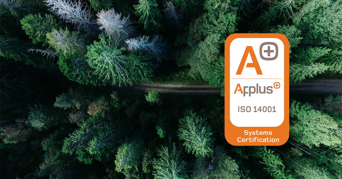 El certificado ISO 14001 reconoce nuestro compromiso con el medioambiente.