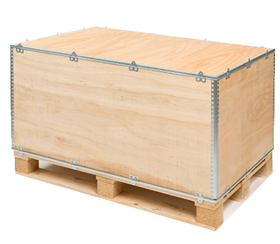 Caja de madera plegable para embalaje