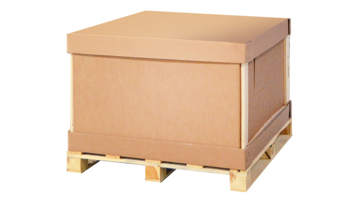 Contenedor de cartón plegable embalaje industrial