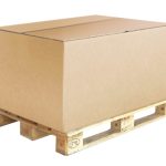 Contenedor de cartón base palet embalaje industrial