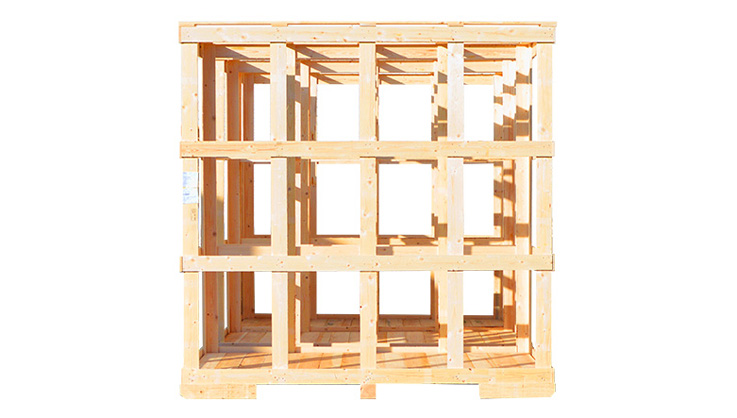 Jaula de madera para embalaje industrial