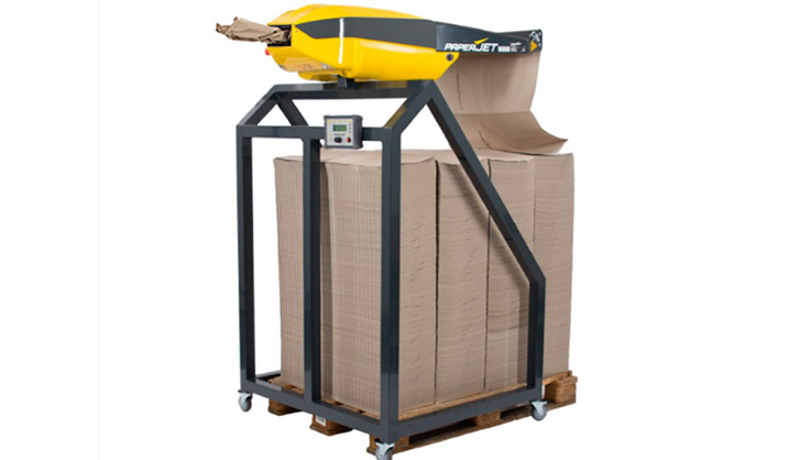 M&aacute;quina de relleno con papel para cajas PaperJet