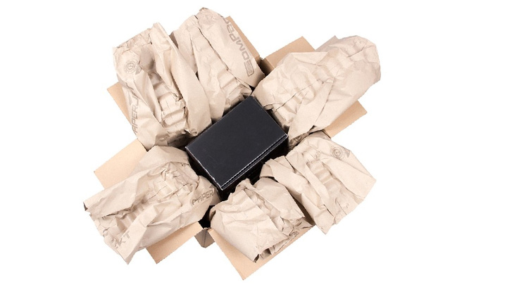 Embalaje con relleno de papel ecológico